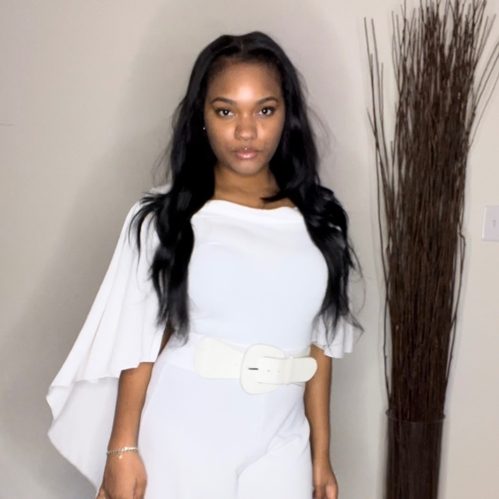 BOOHOO Cream jumpsuit